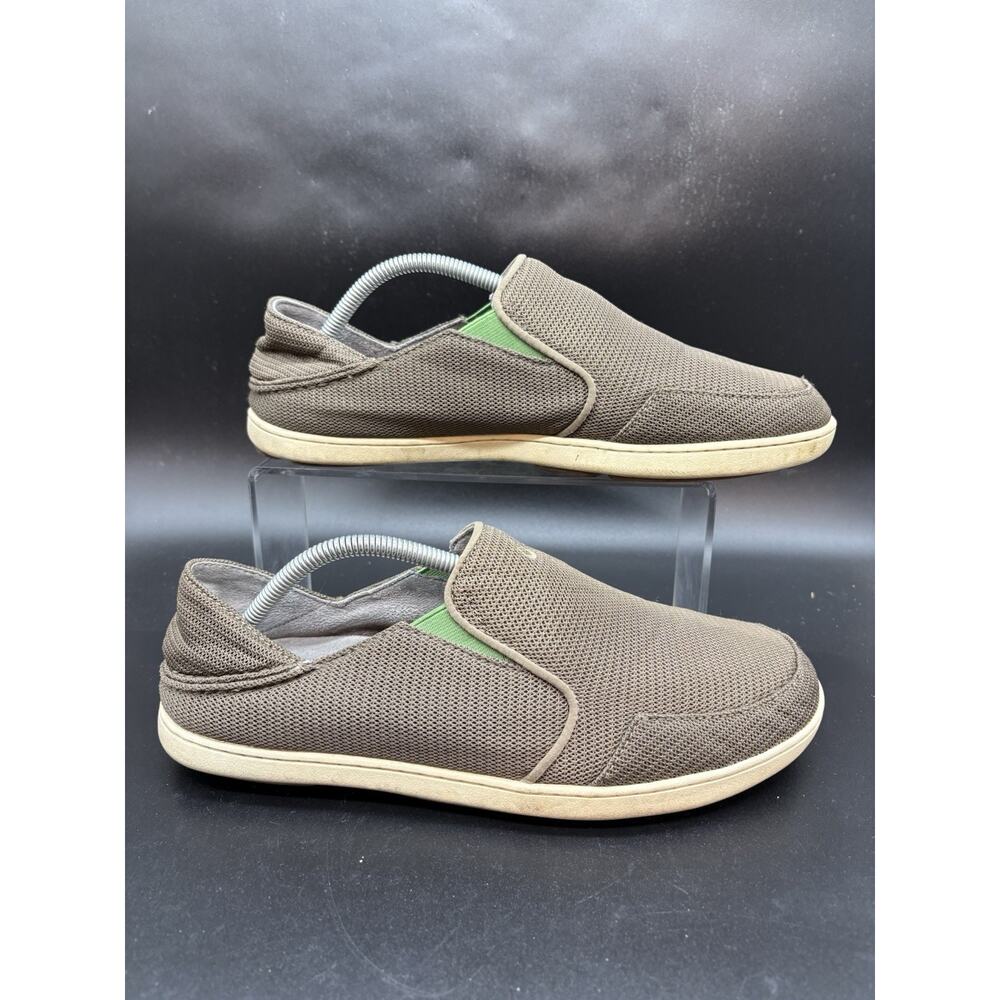 OluKai Nohea Shoes Men’s Size 10 M Dark Shadow Gray Mesh Slip On Loafers 10188